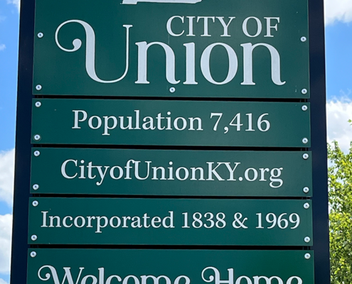 City of Union sign