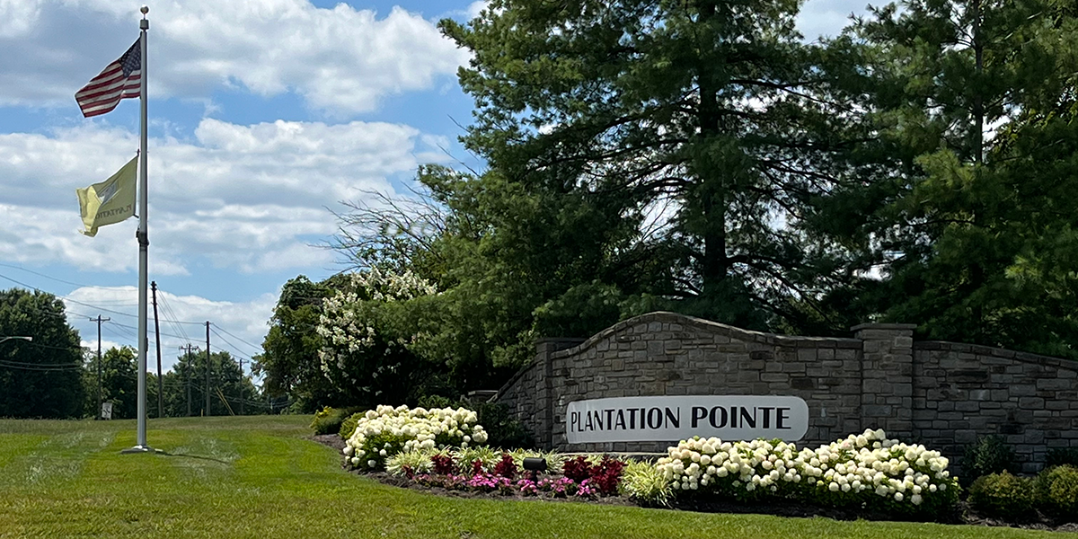 Plantation Pointe Entrance at Mt Zion Rd